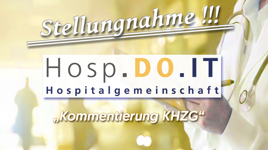 Stellungnahme zum KHZG durch die Hospitalgemeinschaft HospDoIT